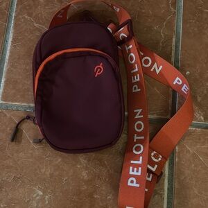 Peloton Maroon and Orange Belt Bag